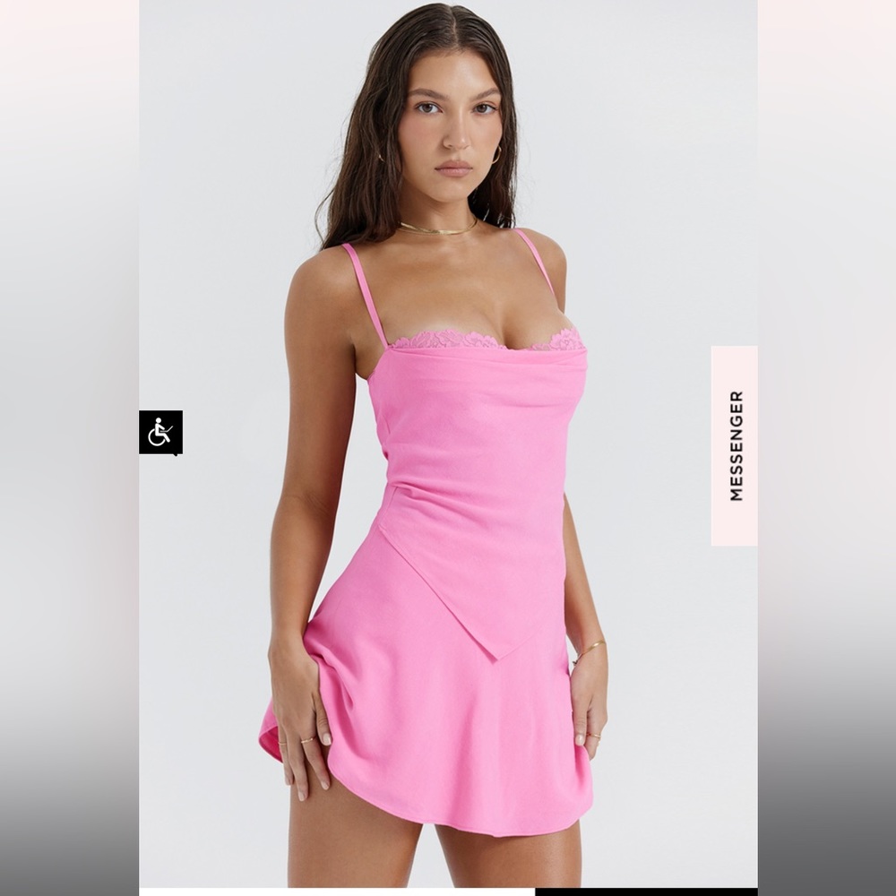 House of CB AURELIA 
FRENCH PINK HANKY HEM TOP and skirt